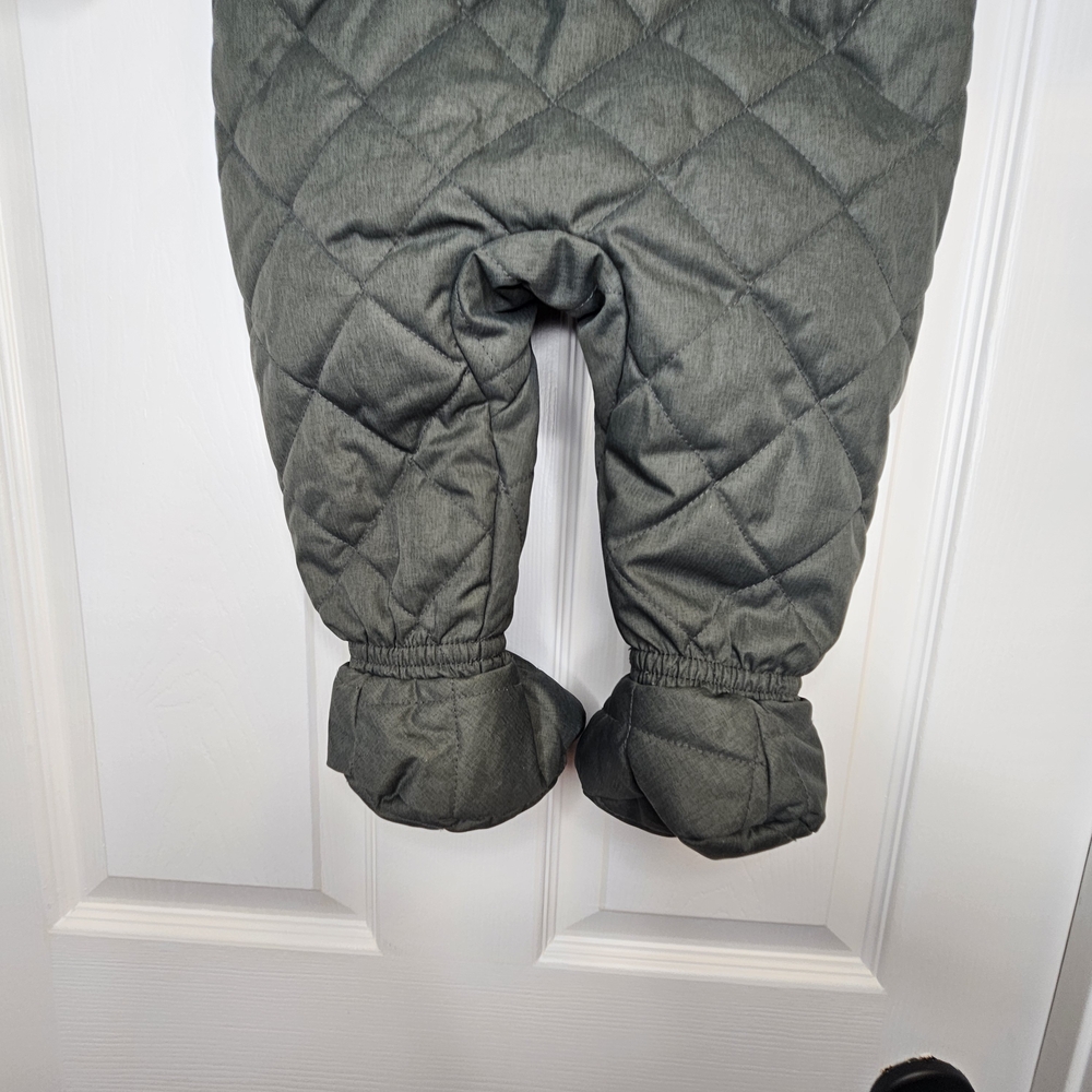 Columbia Baby Snowsuit 6-12M Quilted Bunting Suit Puffer Cozy Olive Green - Picture 15 of 16